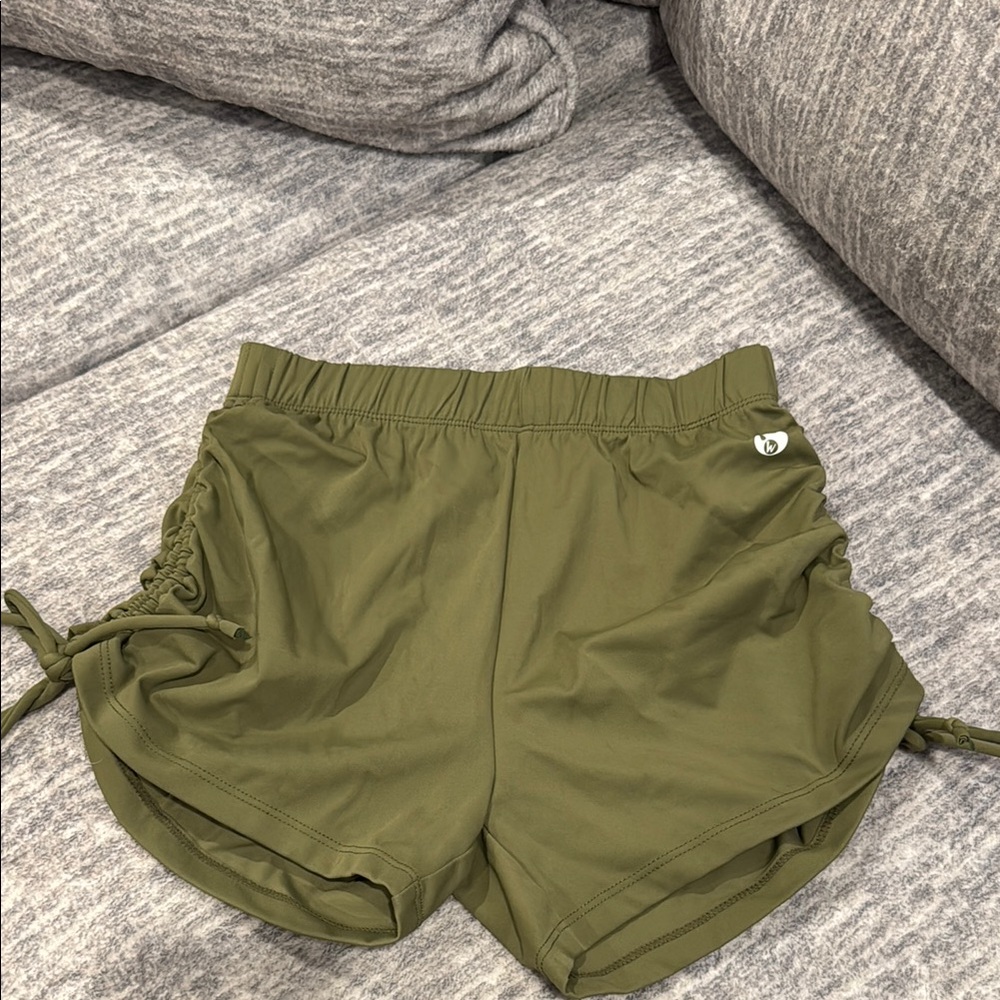 Olive Green Youth Athletic Shorts
